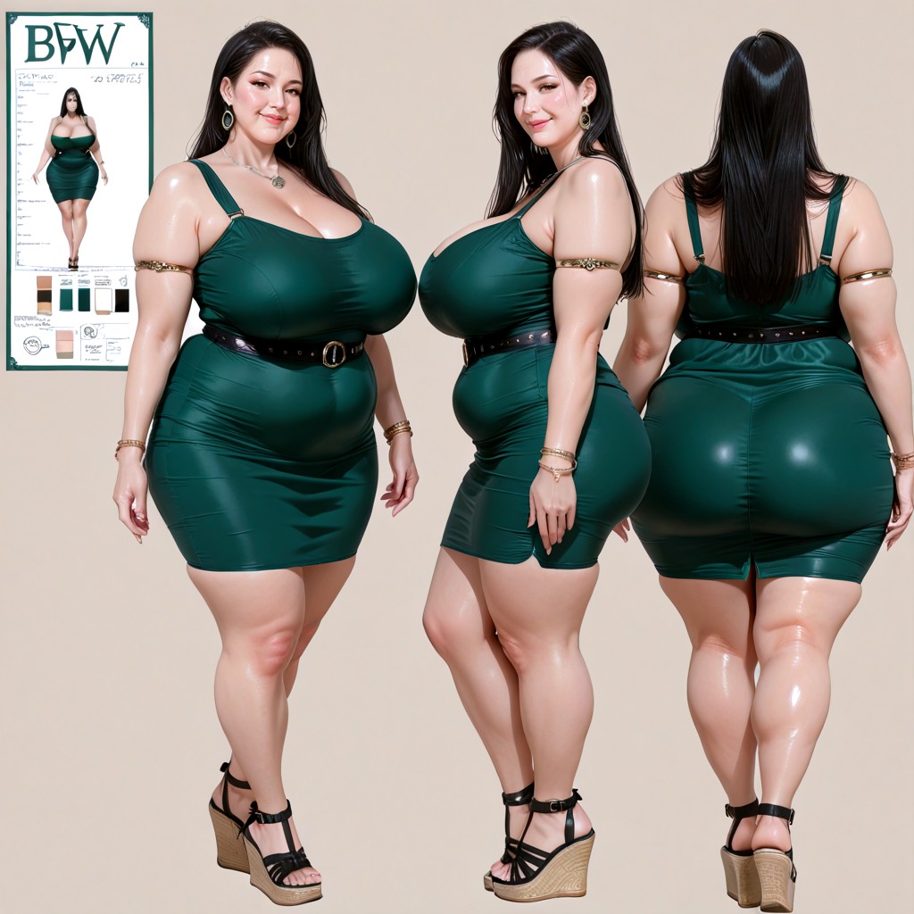 Front View, 18+, Full Body BBW AI Porn