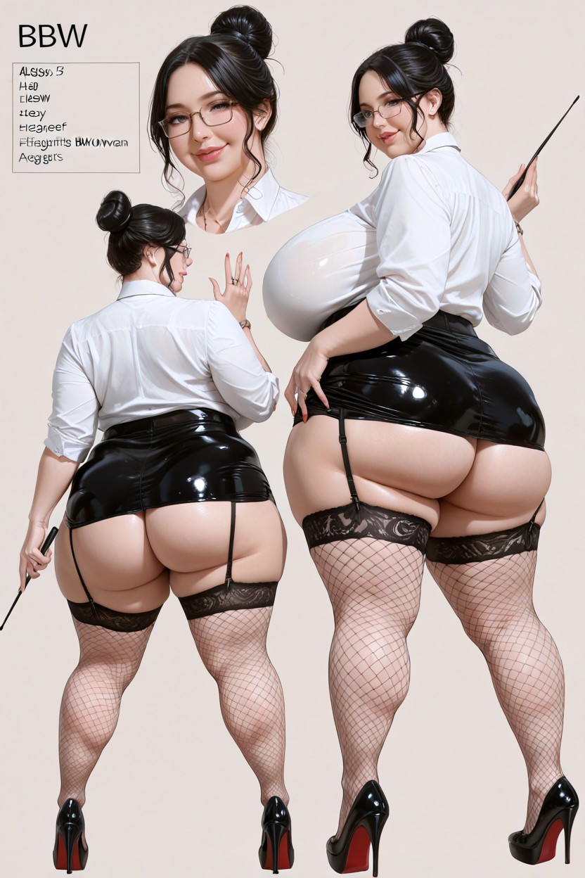 Hyper Obesity, Reference Sheet, Full Body BBW AI Porn