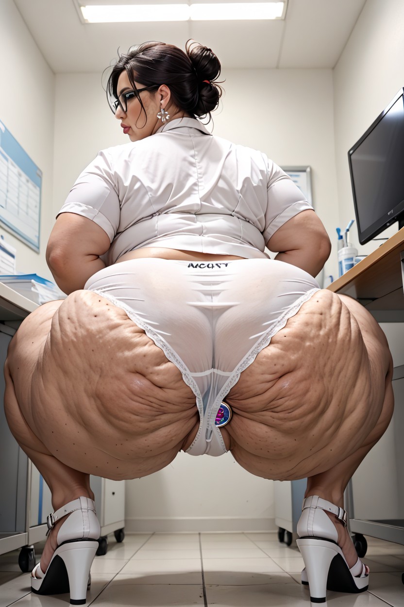 Sharp Focus On Subject, Straight Black Hair, Cellulite Porno BBW IA