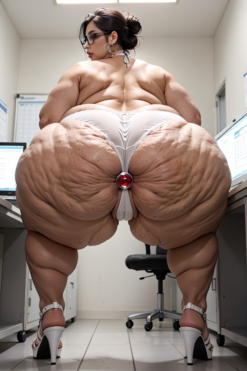 Low Angle, Japanese, Supermassive Thick Wide Hips BBW AI Porn