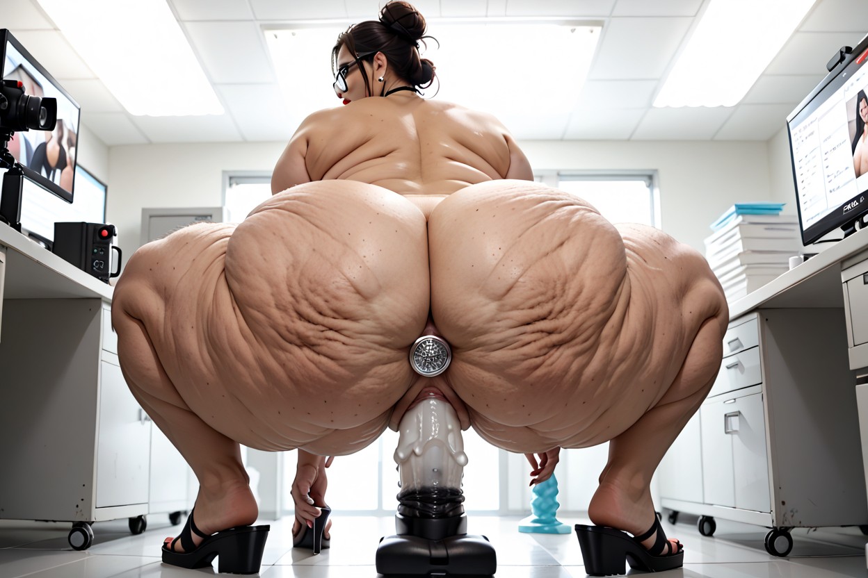 Pudgy, Modest, Round Plump Face BBW AI Porn