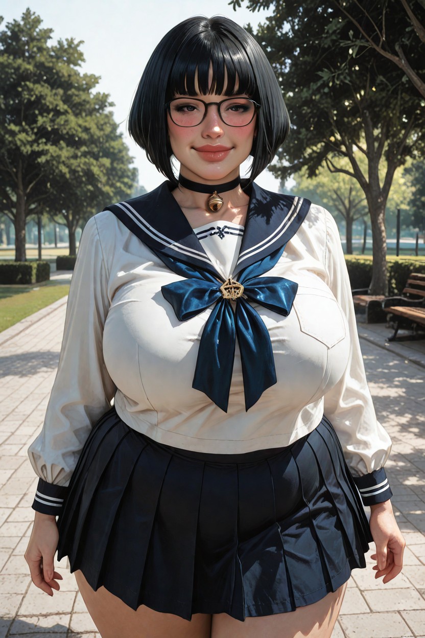 Cute, Documentary Photography Style, Thick Plump BBW AI Porn