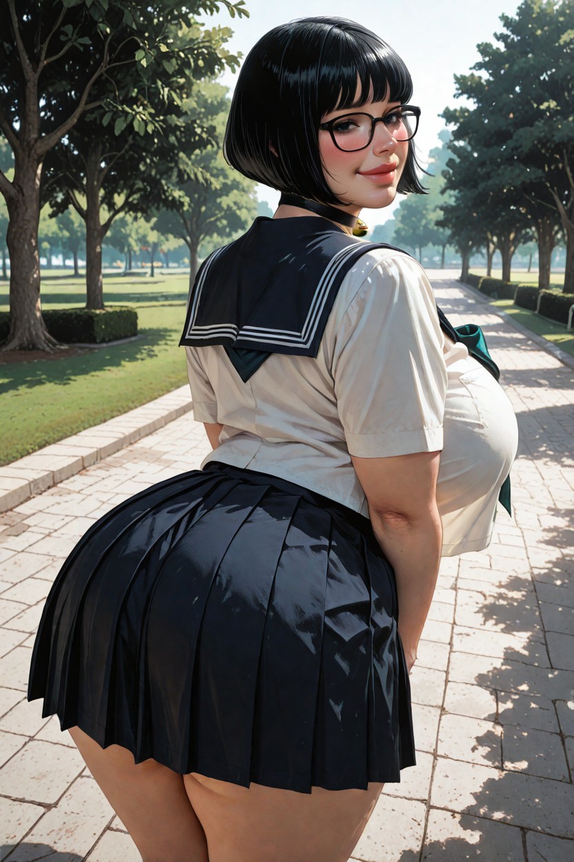 Pleated Skirt, Double Chin, Tierna Porno BBW IA