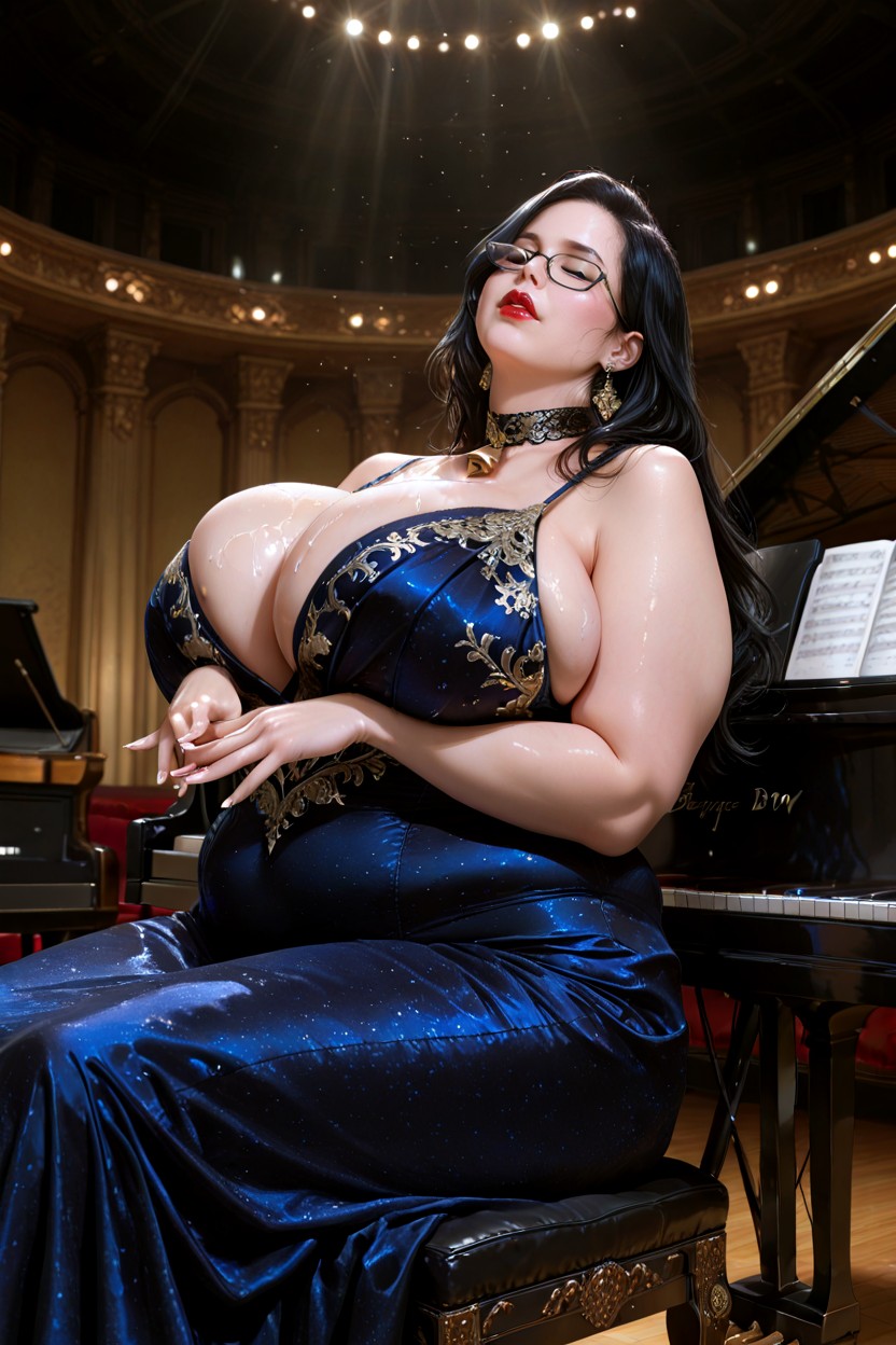 Delicate Touch, Fully Clothed, Thick Red Lips BBW AI Porn
