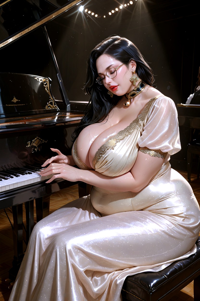 Classical Recital, Hyper Fat, Concert Hall BBW AI Porn
