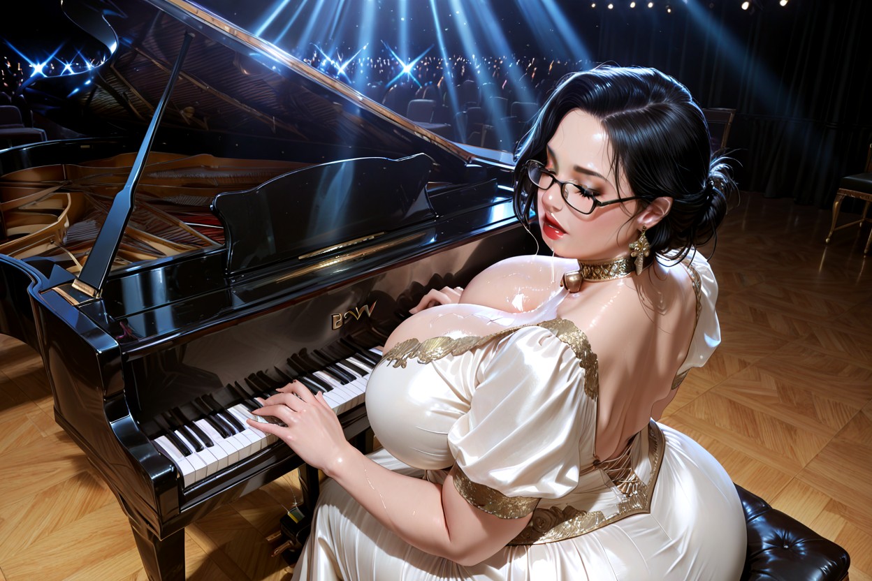 Grand Piano, Timeless Elegance, Symphonic Resonance BBW AI Porn
