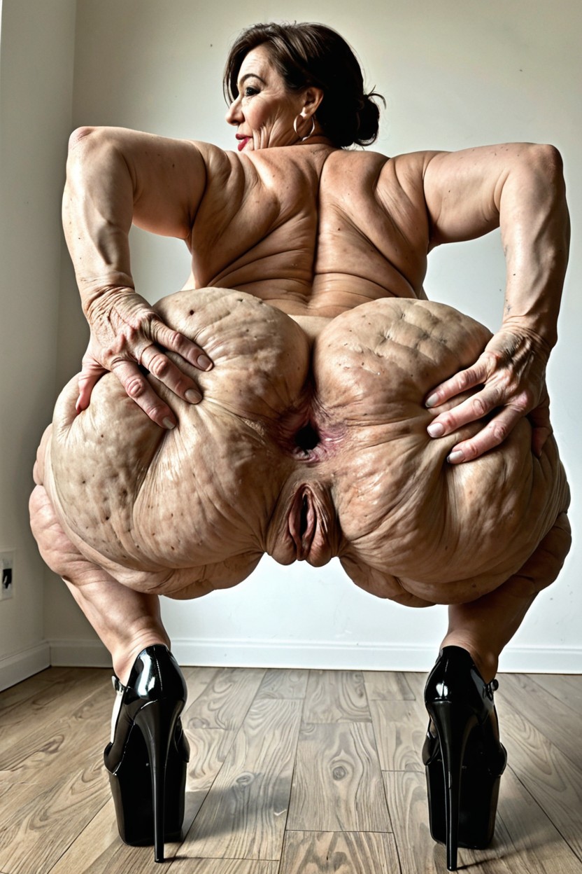 Farm, Wrinkles Ass, Naked BBW AI Porn