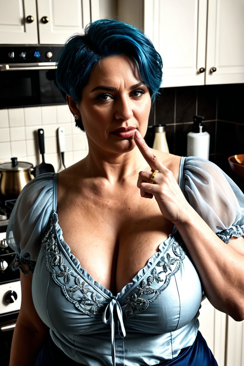 Icy Expression, K, Sophisticated But Frustrated BBW AI Porn