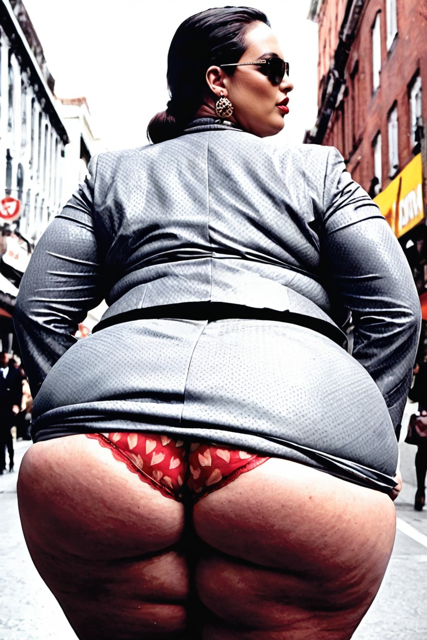 Bright Daylight, Leather Handbag, Waist Shot BBW AI Porn