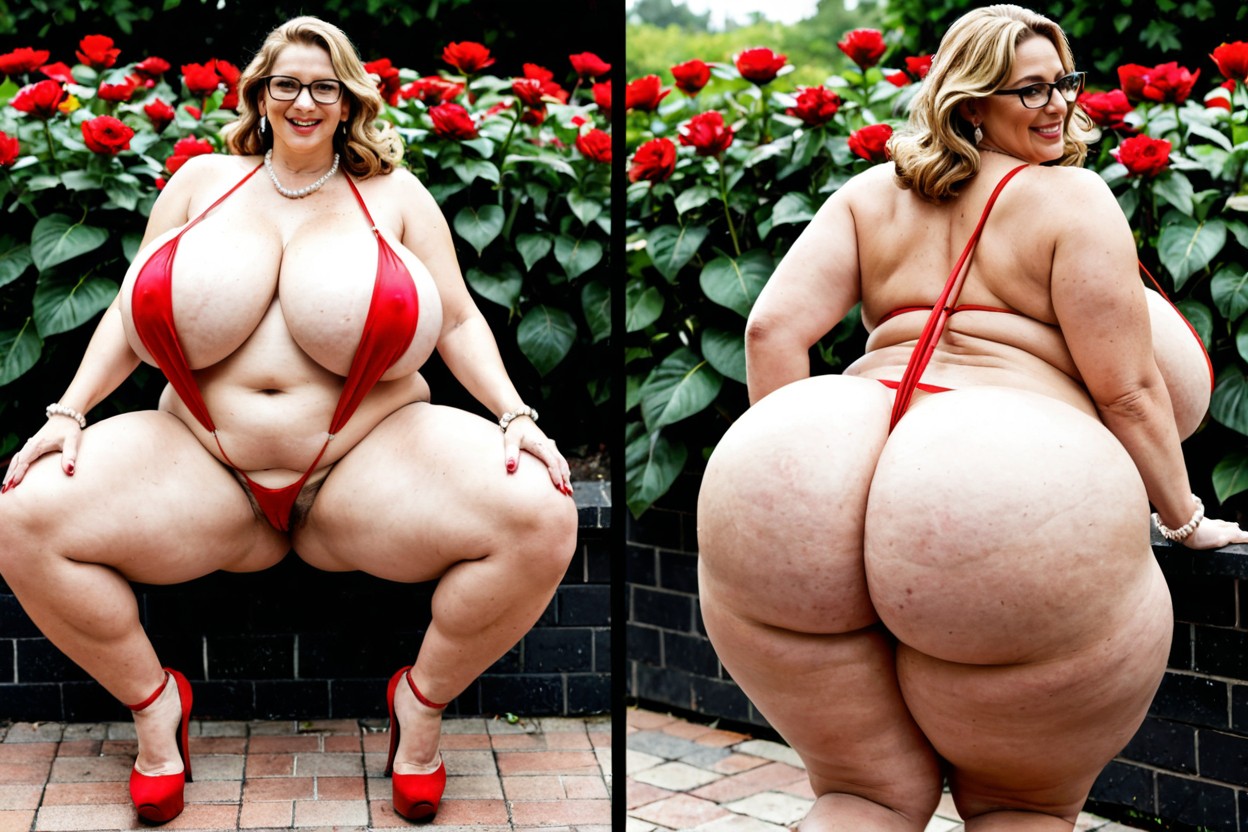 Horny, Morbidly Obese Body, Colossal Breast BBW AI Porn