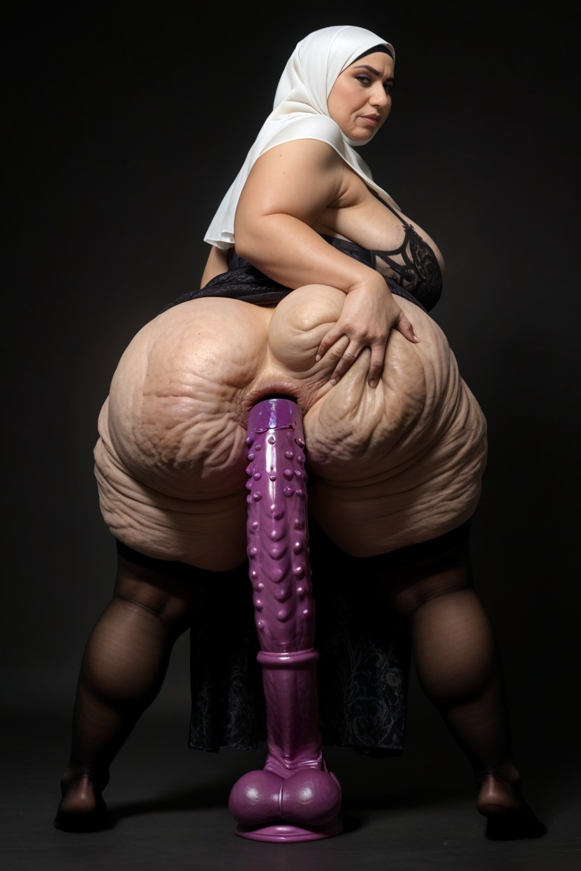 Pervertedly Insidious Glare, Spreading Ass, Anal Penetration BBW AI Porn