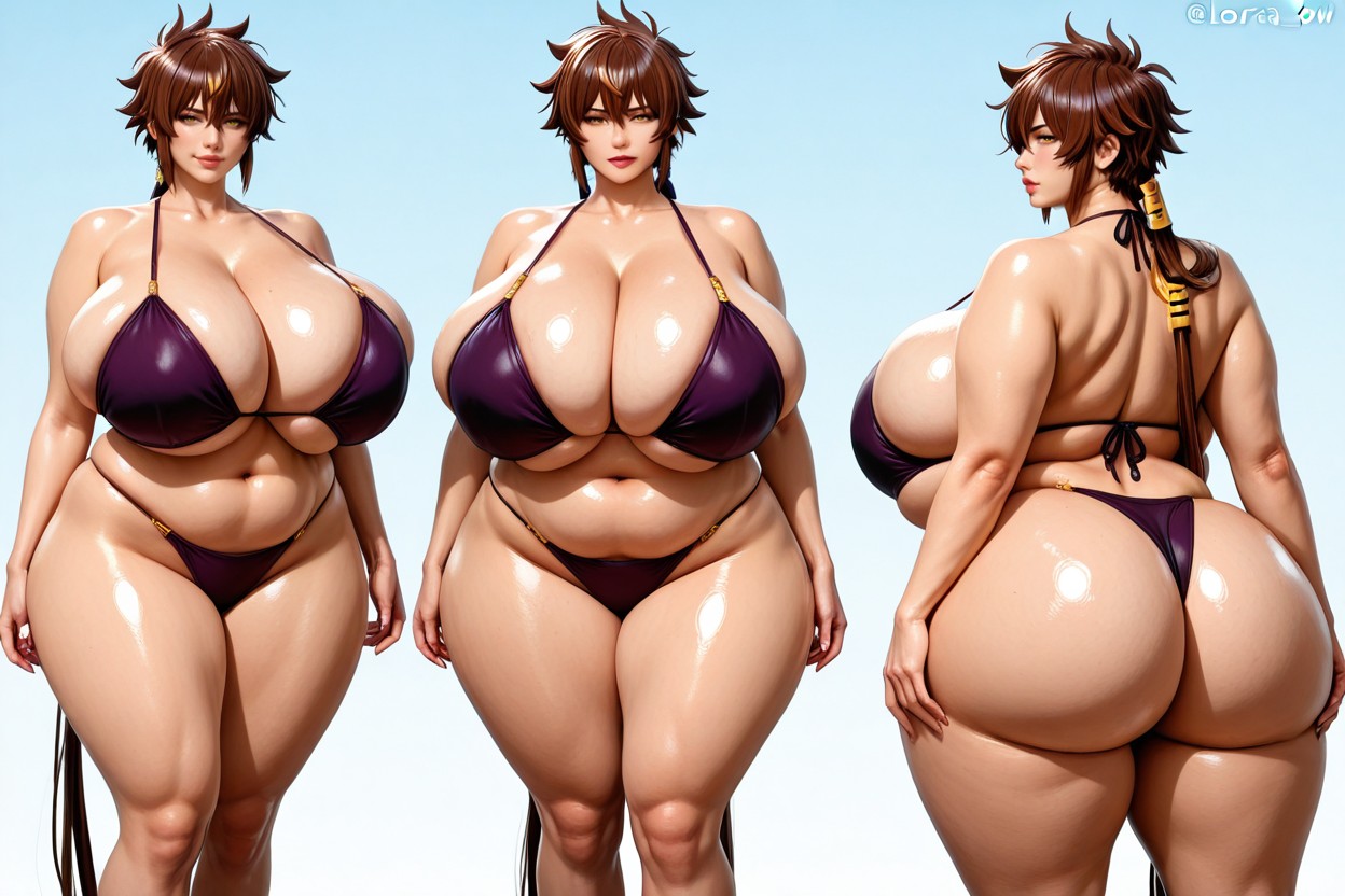 Breast Expansion, Standing, 18+ BBW AI Porn