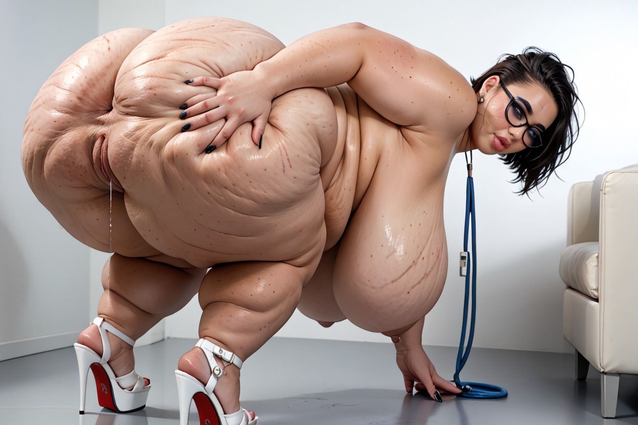 Dark Makeup, Coupe Au Carré, Kneelcellulite Porno IA BBW