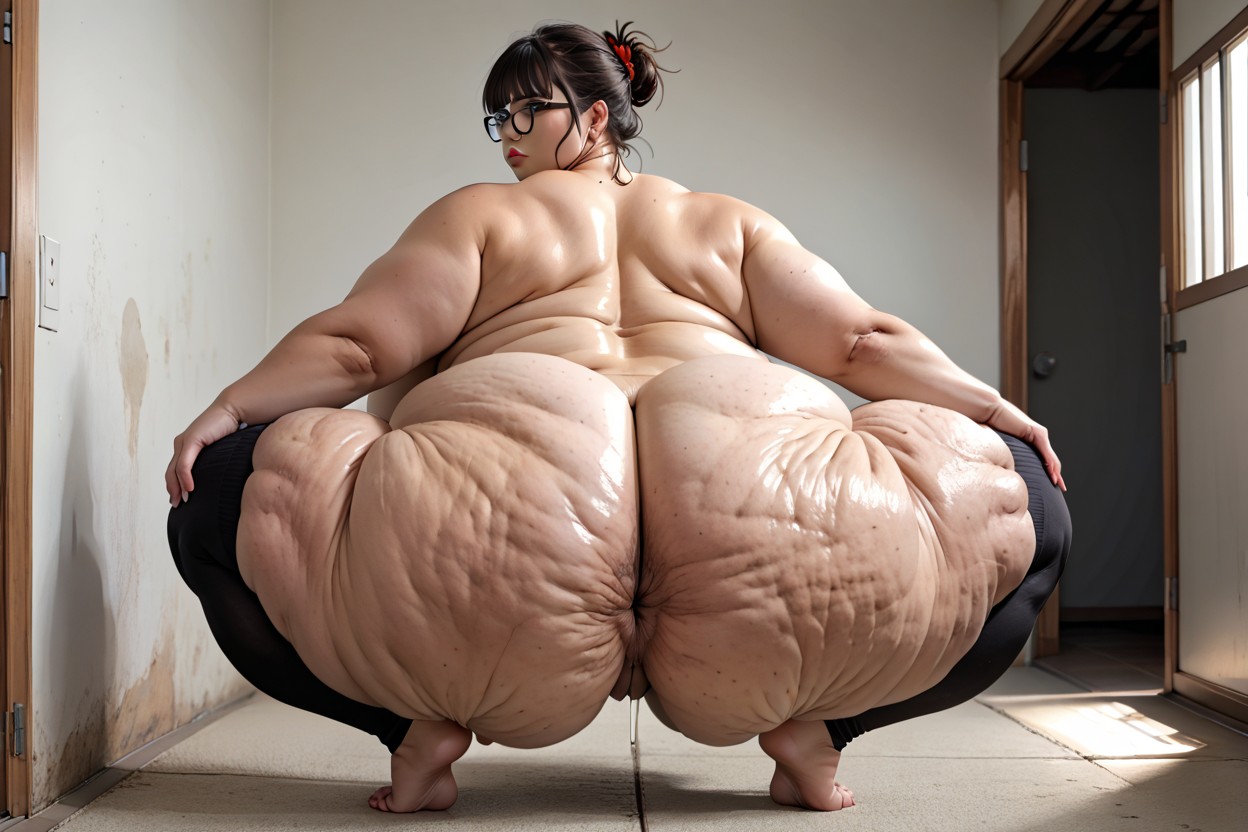 Ssbbw, Thick Thighs, Large Hyper Anal Hole Open BBW AI Porn