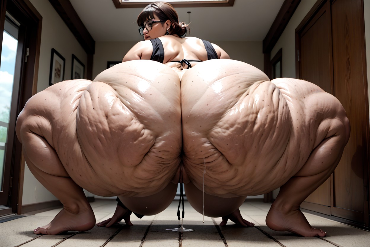 Large Hyper Anal Hole Open, Ssbbw, Supermassive Thick Wide Hips BBW AI Porn