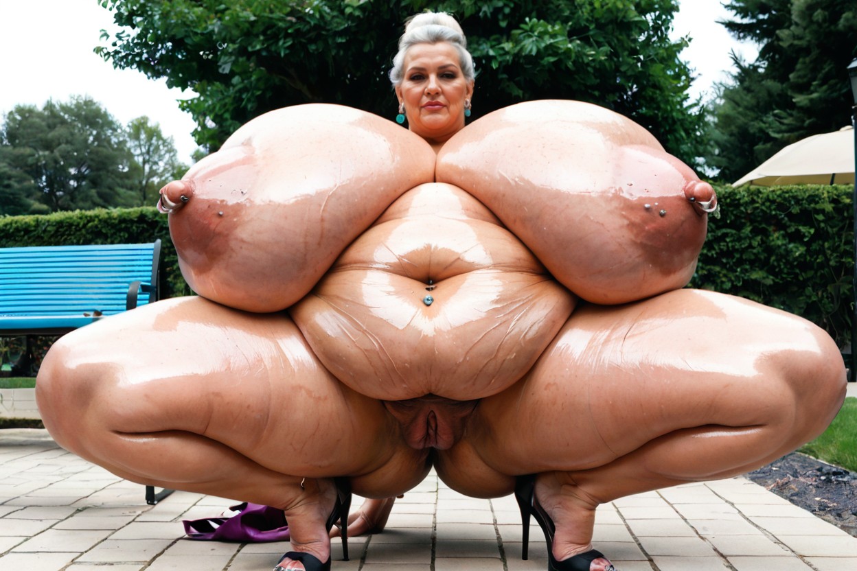 Feet On The Ground, Thick Lips, Smooth Skin BBW AI Porn