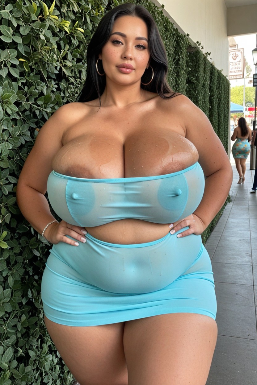 Morbidly Obese Breasts, Stuffed, Exotic Skin BBW AI Porn