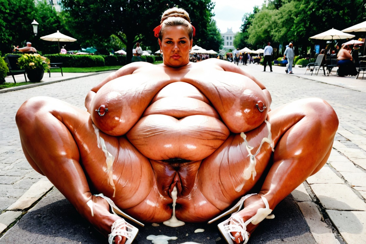 Toes Visible, Thick Thighs, Cum Ass BBW AI Porn