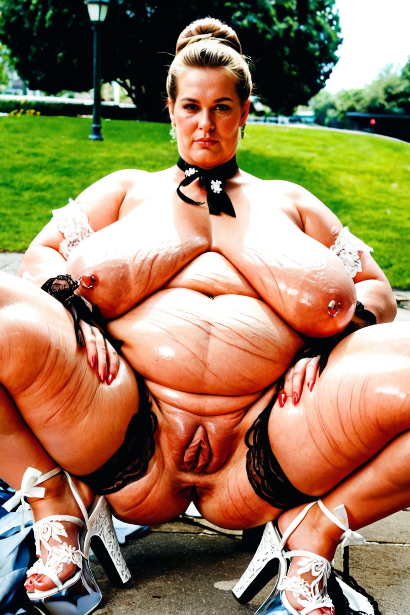 Horny, Natural Sagging Breasts, Extremely Obese Ssbbw BBW AI Porn