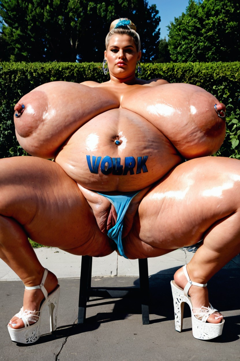 Feet On The Ground, German, Smooth Skin BBW AI Porn