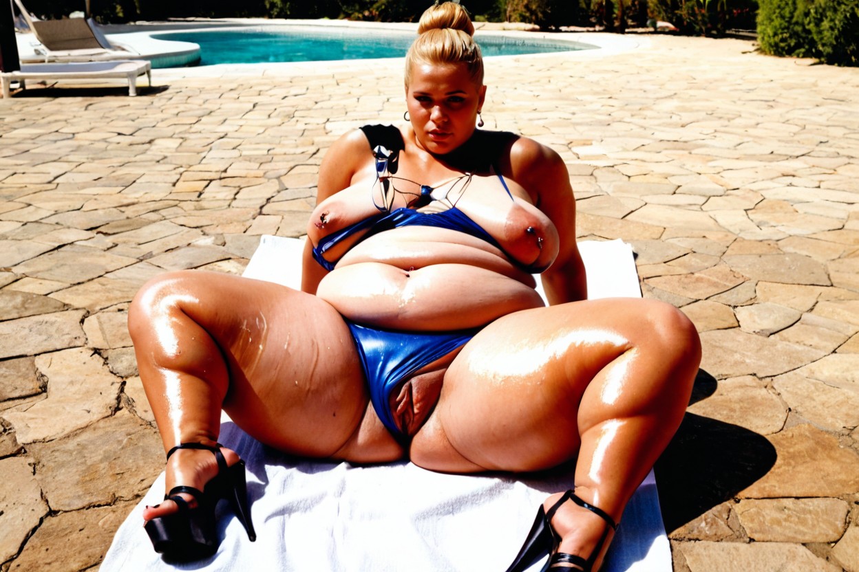 Sweating, Feet On The Ground, Soft Light BBW AI Porn