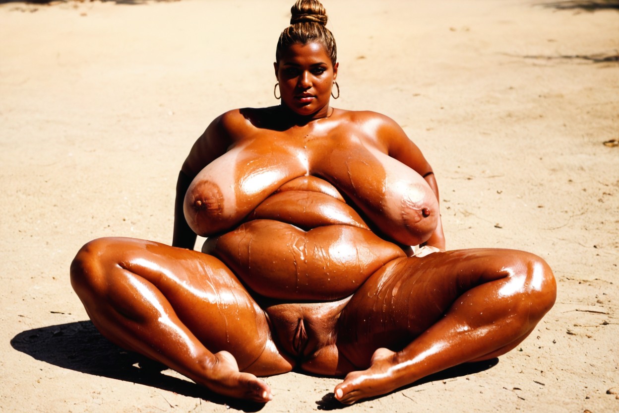Obese Belly Rolls, 18+, Round Chubby Face BBW AI Porn