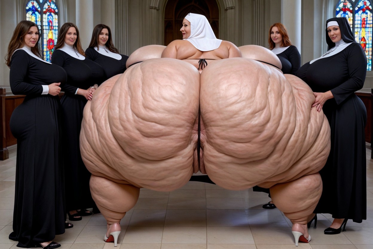 Extremely Large Ass, Hyper Massive Ass, Big Hips BBW AI Porn