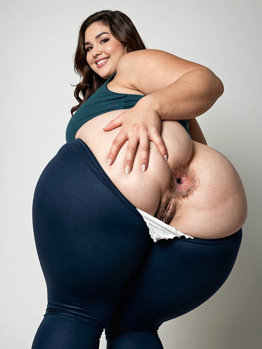 Full Face Visible, Wide Hips, 20+ BBW AI Porn