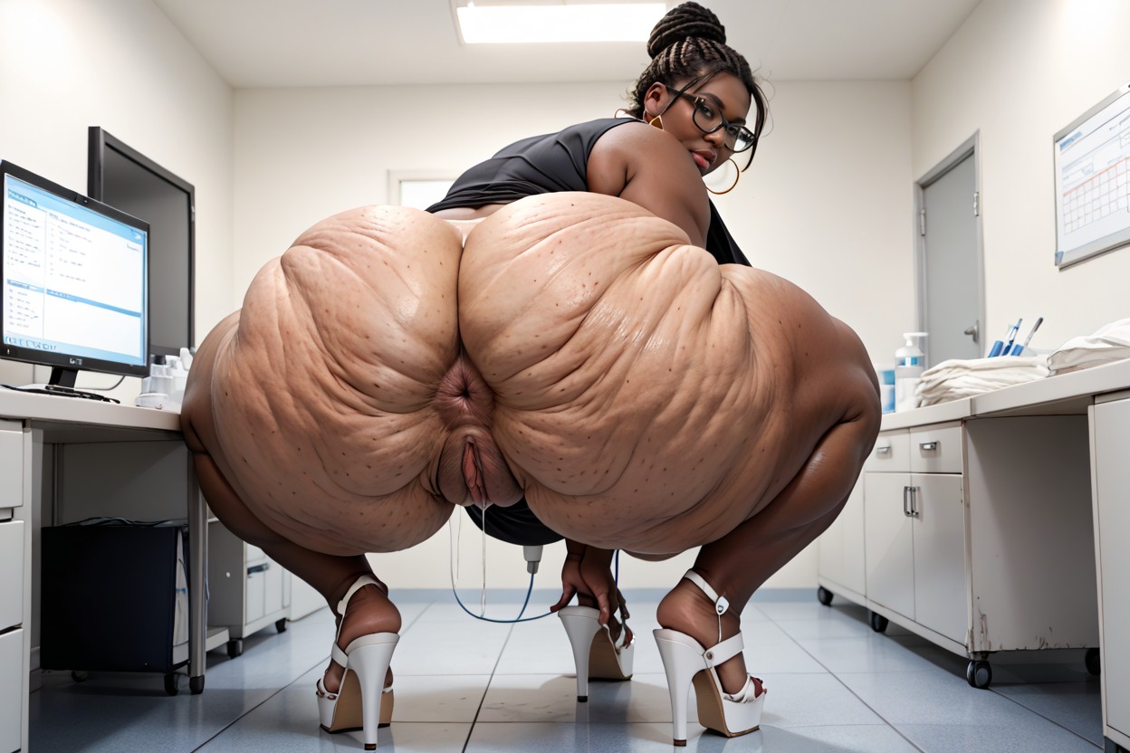 Spreading Buttocks With Both Hands, Crisp Details, Asshole Visible Porno BBW IA