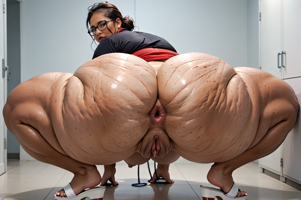 Stretch Marks, Sharp Focus On Subject, Fatty BBW AI Porn