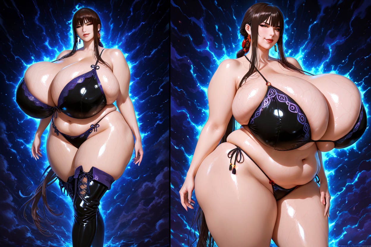 Loradrastic_mega_massive_thick_fat_ass_expansion, Asian, Breast Expansion BBW AI Porn