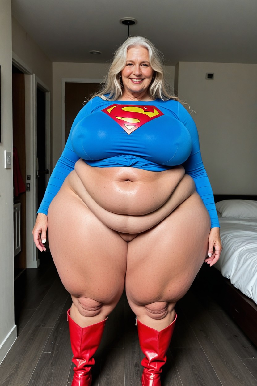Oversized Breasts, Horny, Gigantic Fat Saggy Breasts BBW AI Porn