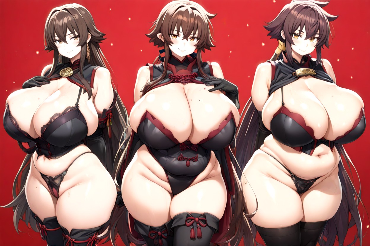 Standing Up Confidently, Asiática, Extremadamente Pesado En La Parte Inferior Porno BBW IA