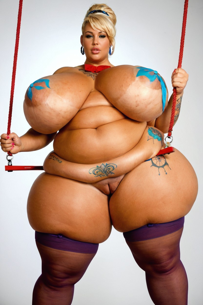 Busty, Large Aereola, Ass Bigger Than Torso BBW AI Porn