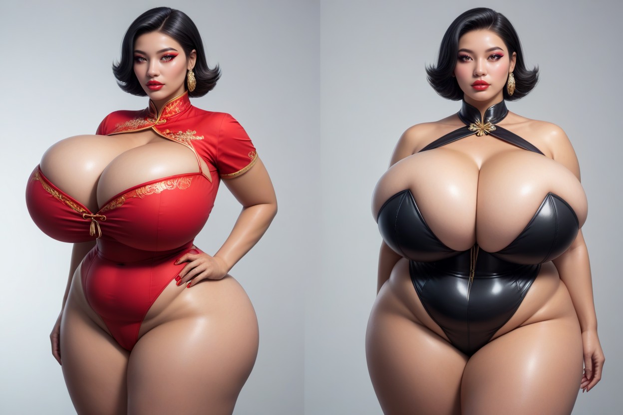 18+, Bimbo, Standing BBW AI Porn
