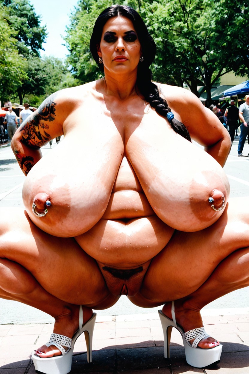 Long Length, Volumetric, Both Knees Up BBW AI Porn