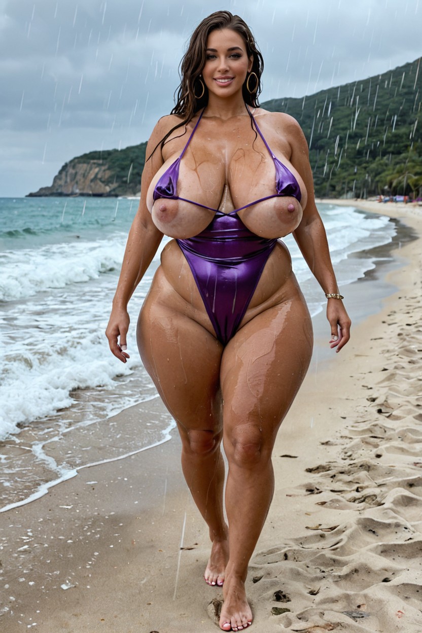 Coño De Gran Tamaño, Playa, Noche Porno BBW IA