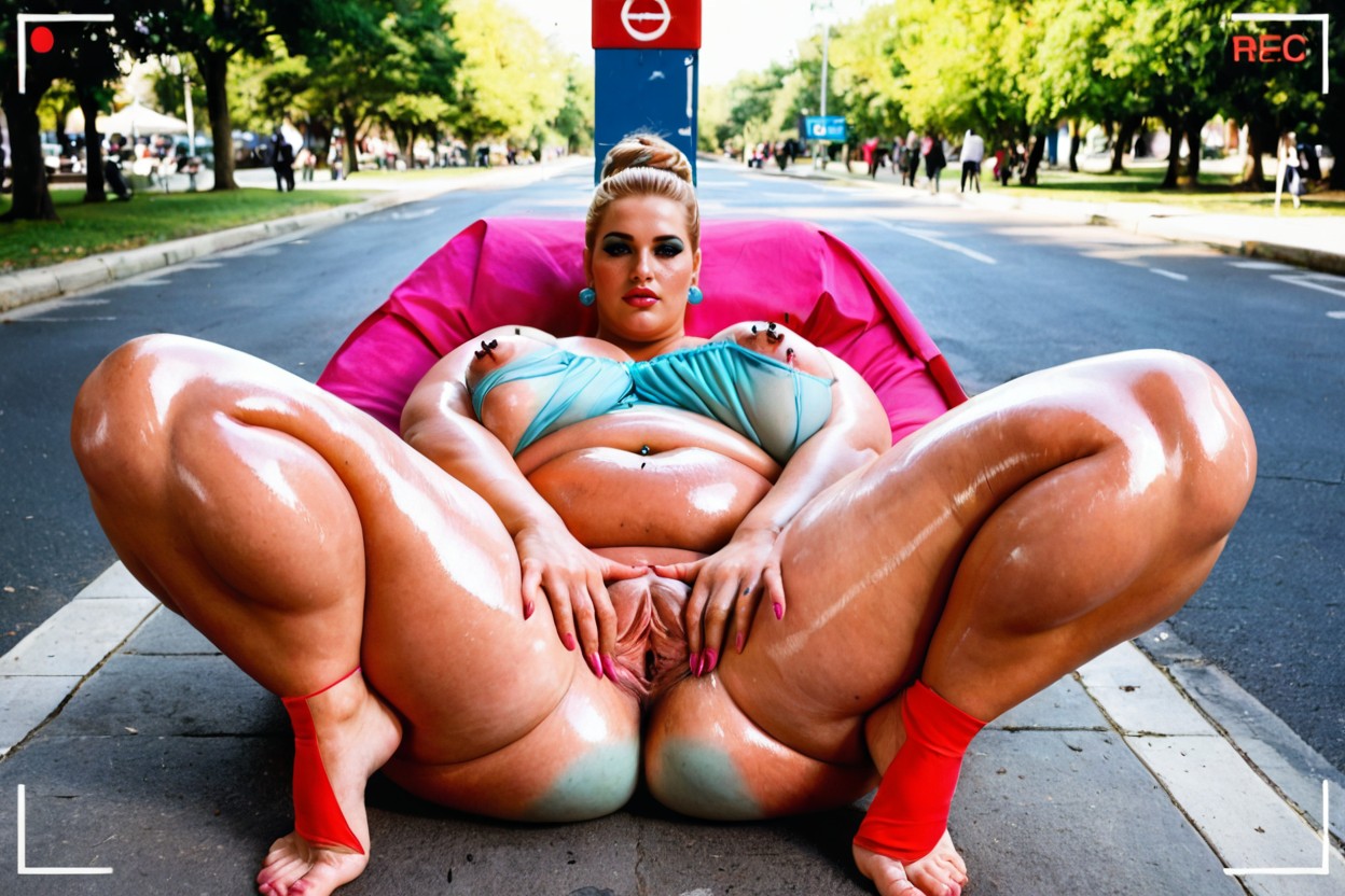 Ashamed Expression, Hair Bun, 18+ BBW AI Porn