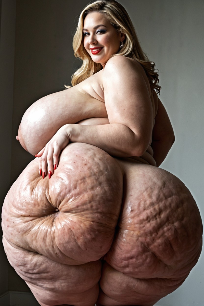 Extremely Gigantic Hyper Obese Ass, Shiny Skin, Colossal Breast BBW AI Porn