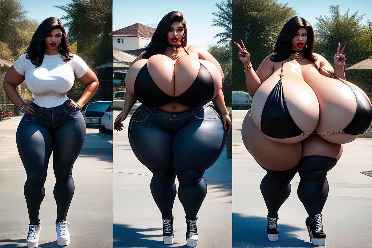 Asian, Thick Thighs, 18+ BBW AI Porn