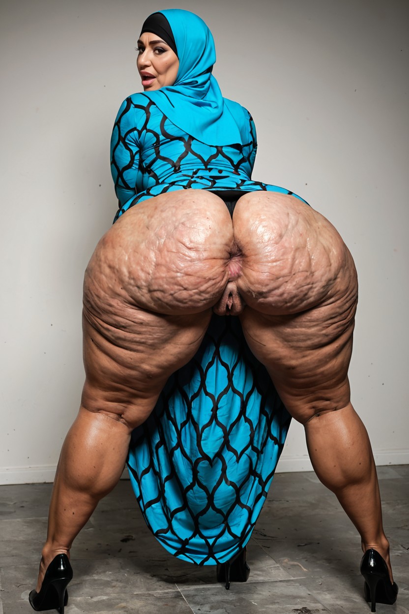 Hyper Colossal Ass, Fully Clothed, Hyper Phat Booty BBW AI Porn
