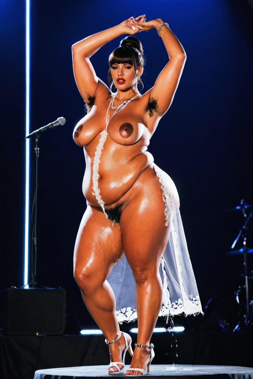 Full Body, Pussy Juice Overflow, On Stage BBW AI Porn