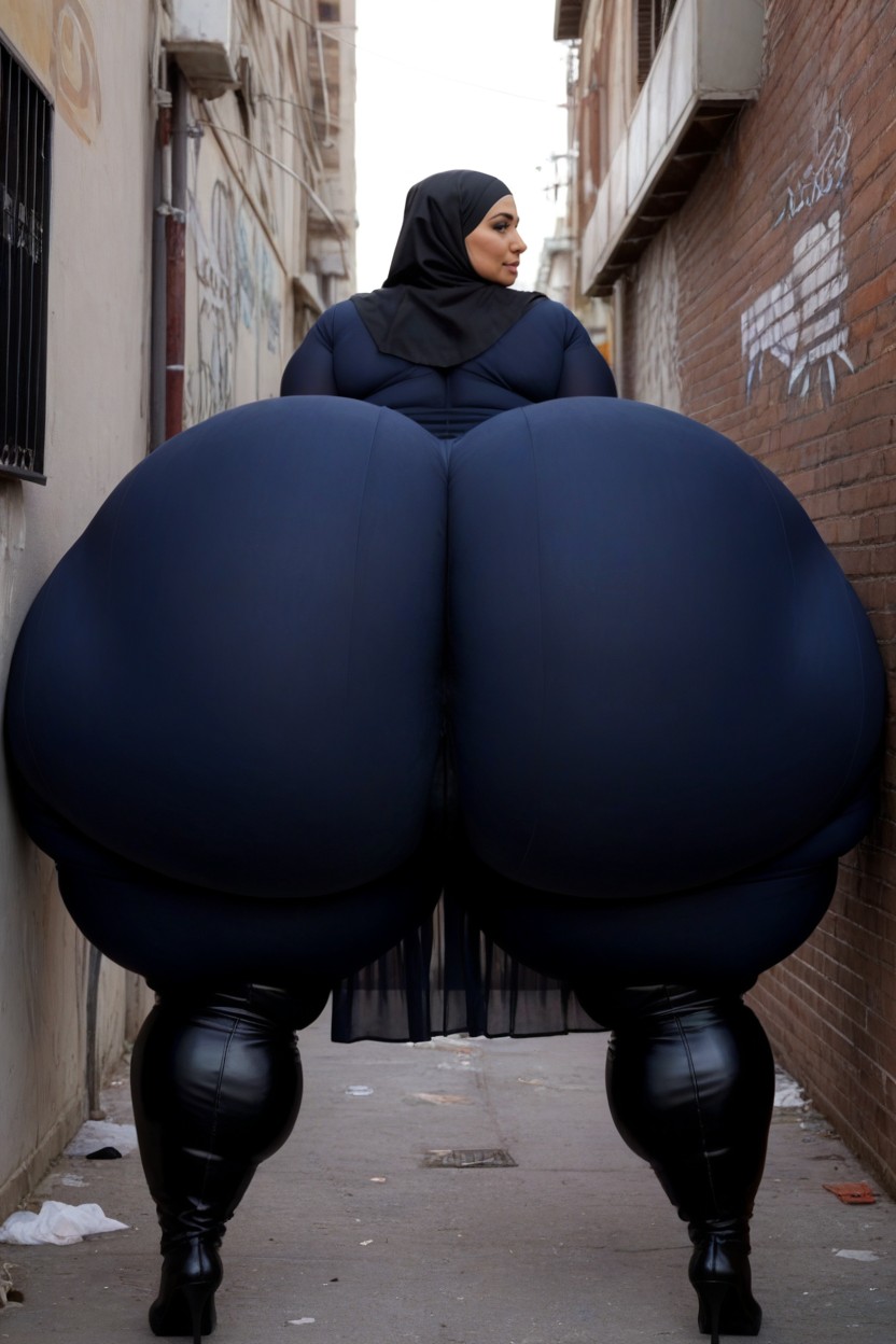 Trash On Floor, Arab, Hdr BBW AI Porn