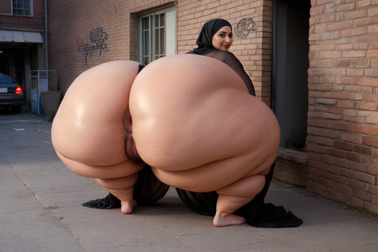 Ass Expansion, Large Obesity Overhang Belly, Obese Arab Ssbbw BBW AI Porn