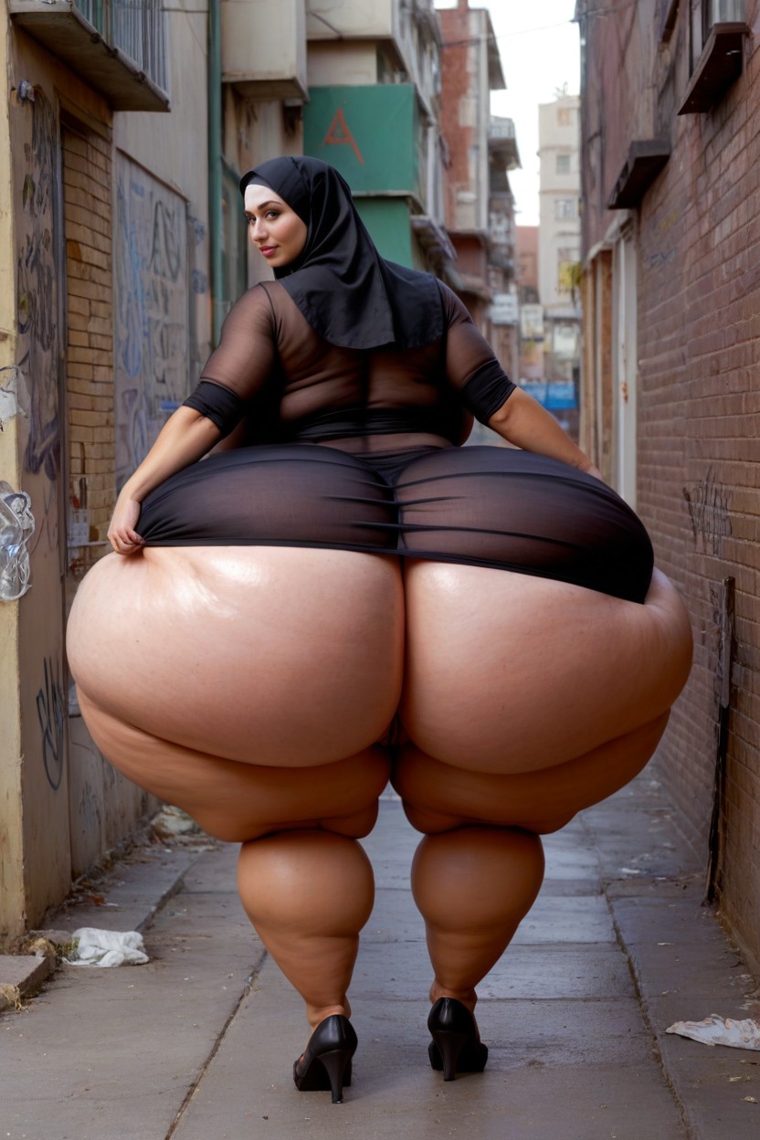 Arched Back, Extreme Hip To Waist Ratio, 20+ BBW AI Porn