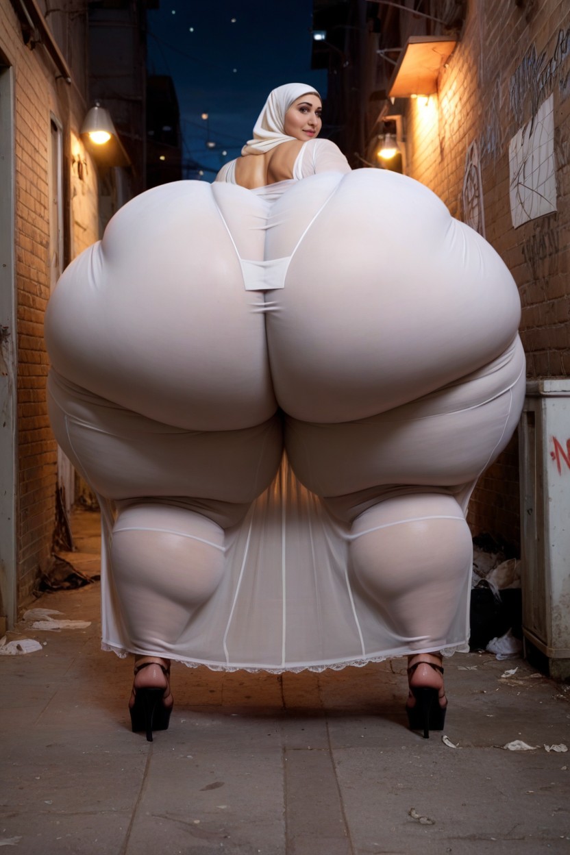 Pear Shaped, Trash On Floor, 20+ BBW AI Porn