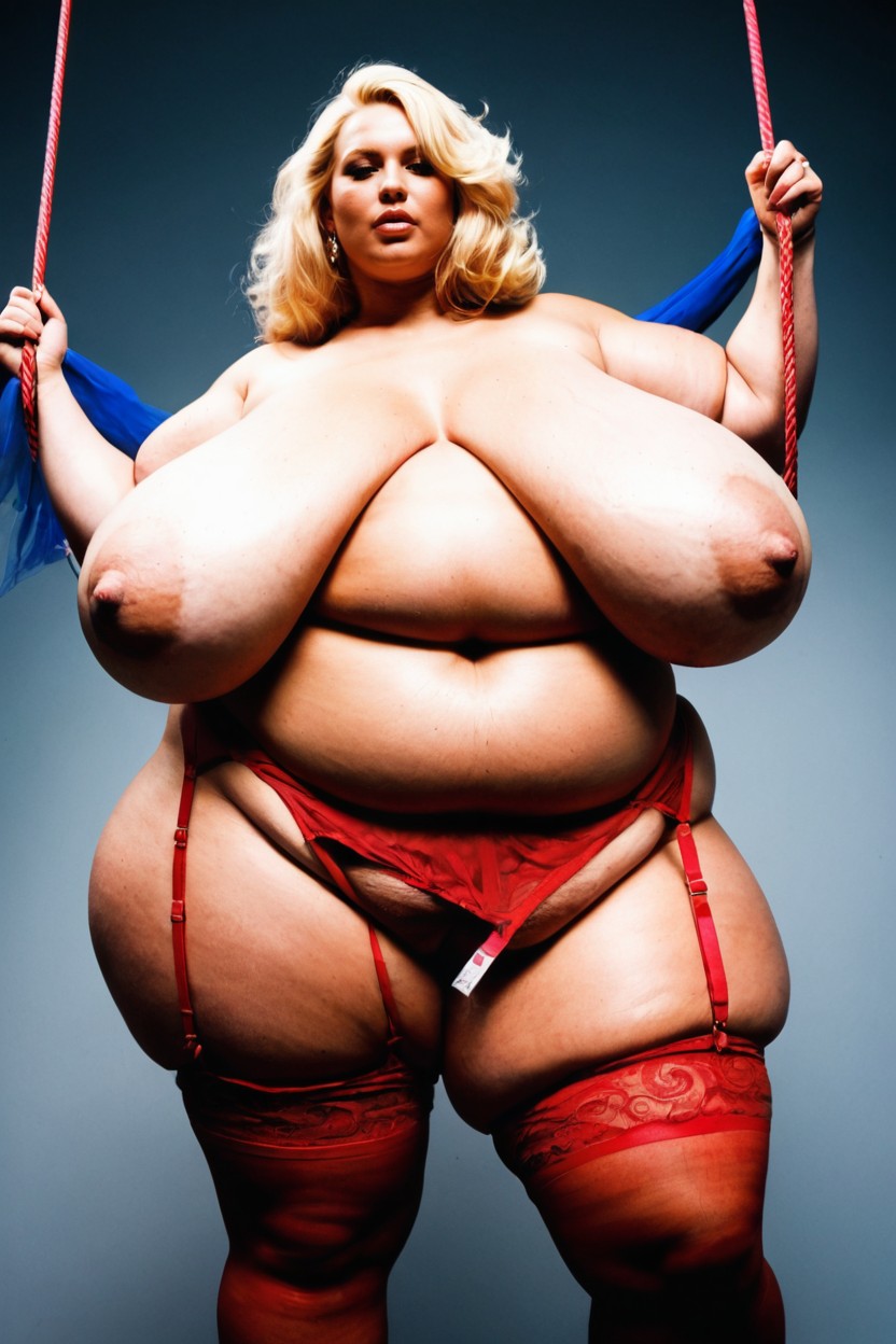 Thick Gigantic Thighs, Low Swinging Wide Hips, Hourglass Figure BBW AI Porn