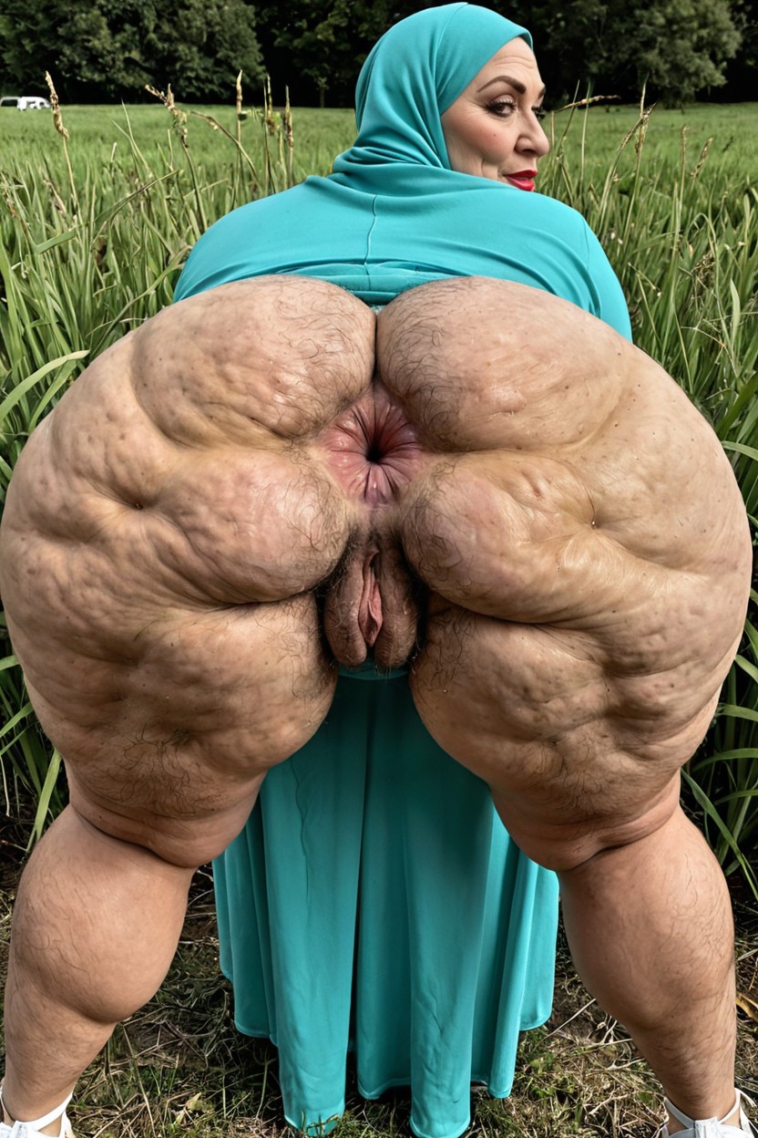Eyelashes, Curvy, Torso Pending Forward BBW AI Porn