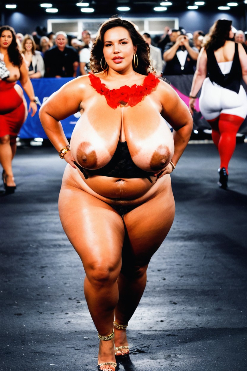 Dripping Pussy Juice, Hyper Long Nipples, Dark Brown Long Hair Porno BBW IA