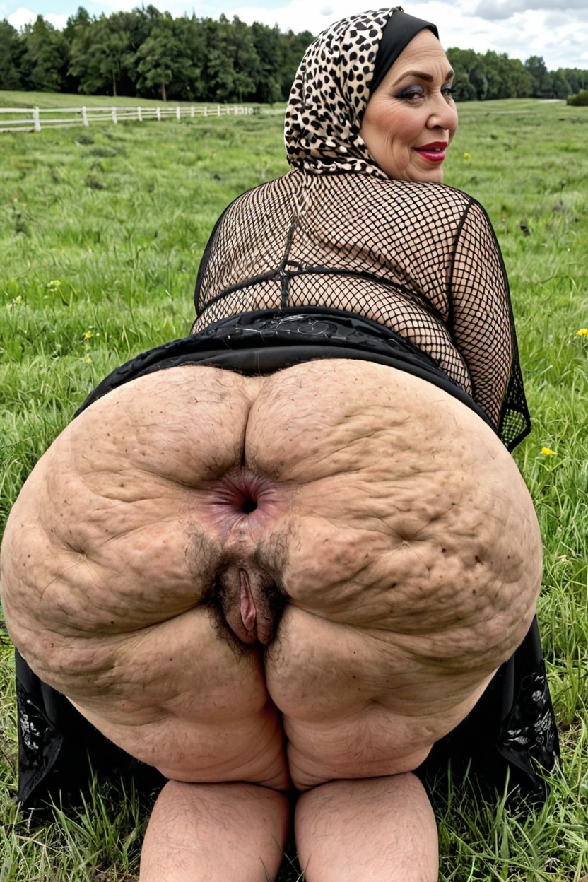 Gaping Anus, Embarrassed, Cellulite BBW AI Porn